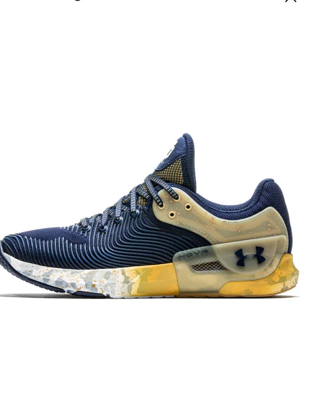 Under Armour mens Navy and Gold HOVR Sonic Sneakers